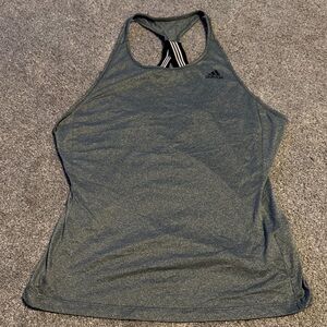 Adidas Women's Charcoal Racerback Tank Top